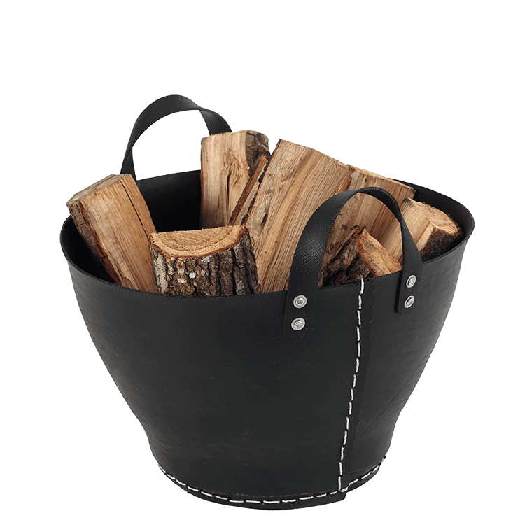 panier a bois en pneu recyclé